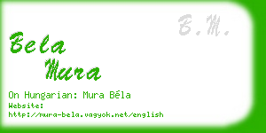 bela mura business card
